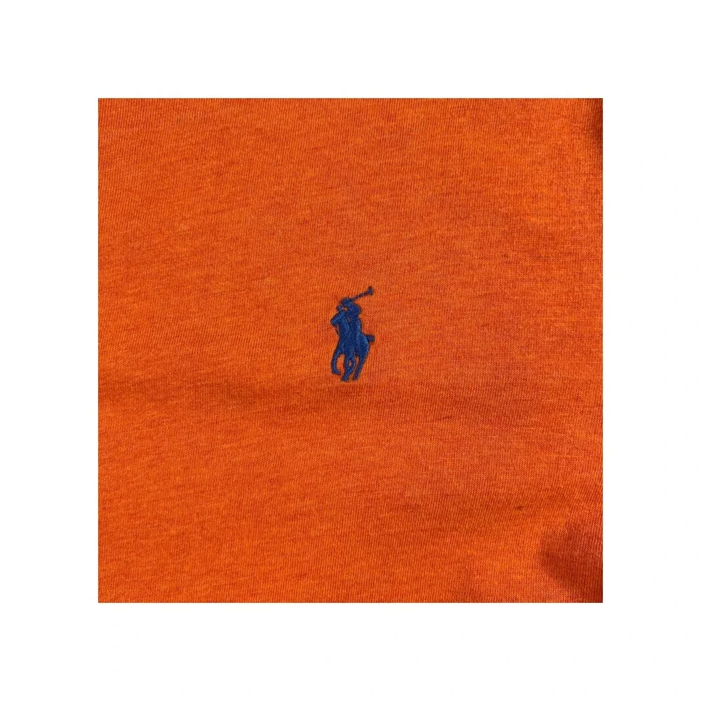 Polo Ralph Lauren Long Sleeve T‎ Shirt Orange Crew Neck Pony Logo Size Medium